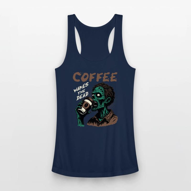 Zombie drinks coffee