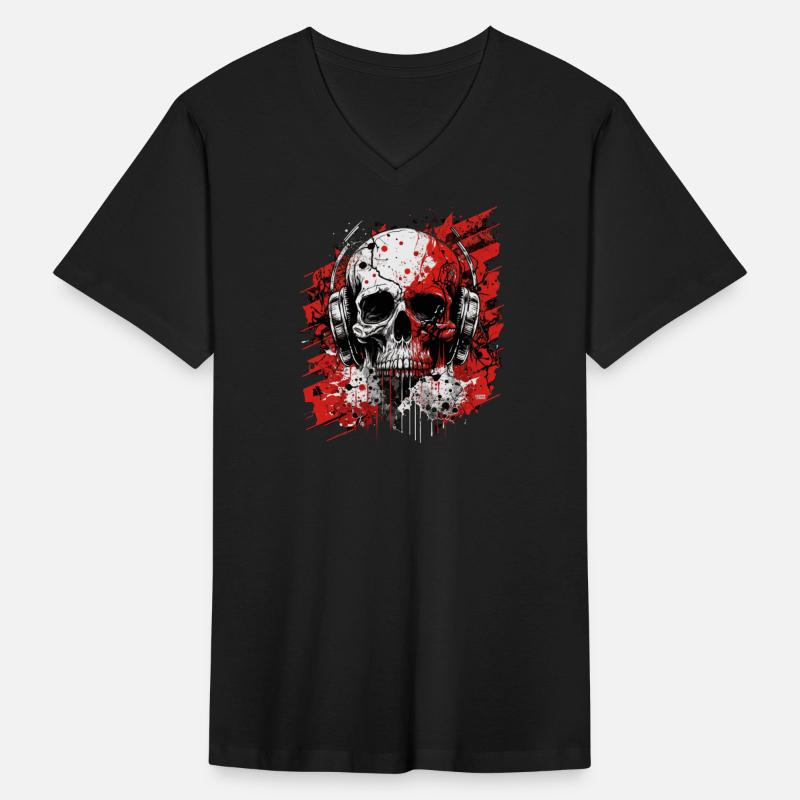 Zombie skull techno dj