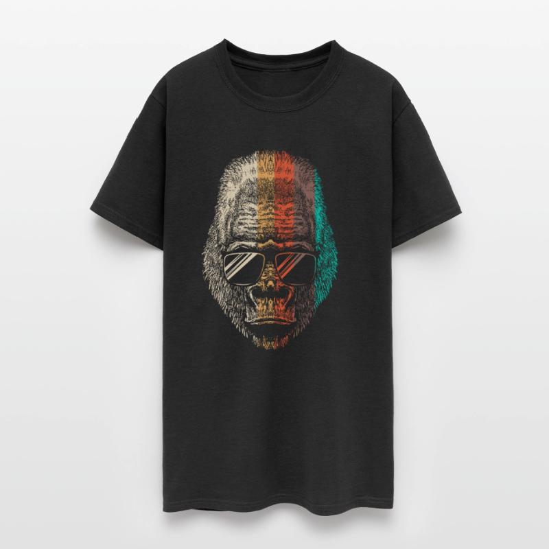 Zoo Animal Wearing Glasses Retro Gorilla Face