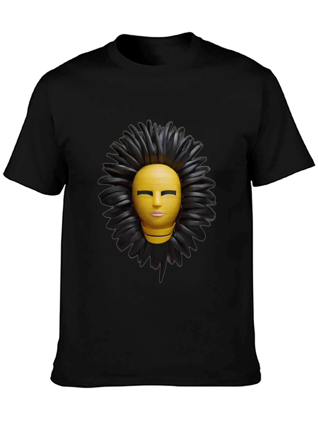 Abstract Face Graphic Print T-Shirt