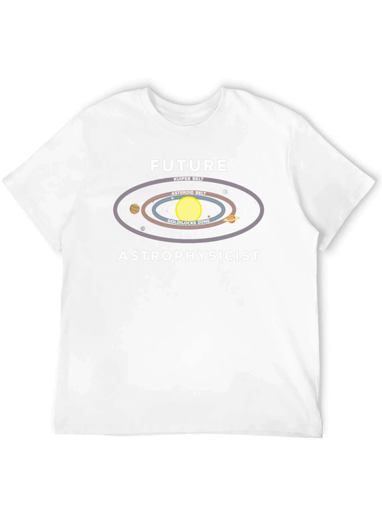 Future Astrophysicist Black T-Shirt Space Design