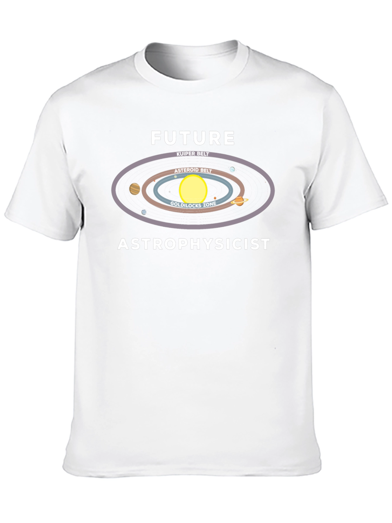 Future Astrophysicist Black T-Shirt Space Design