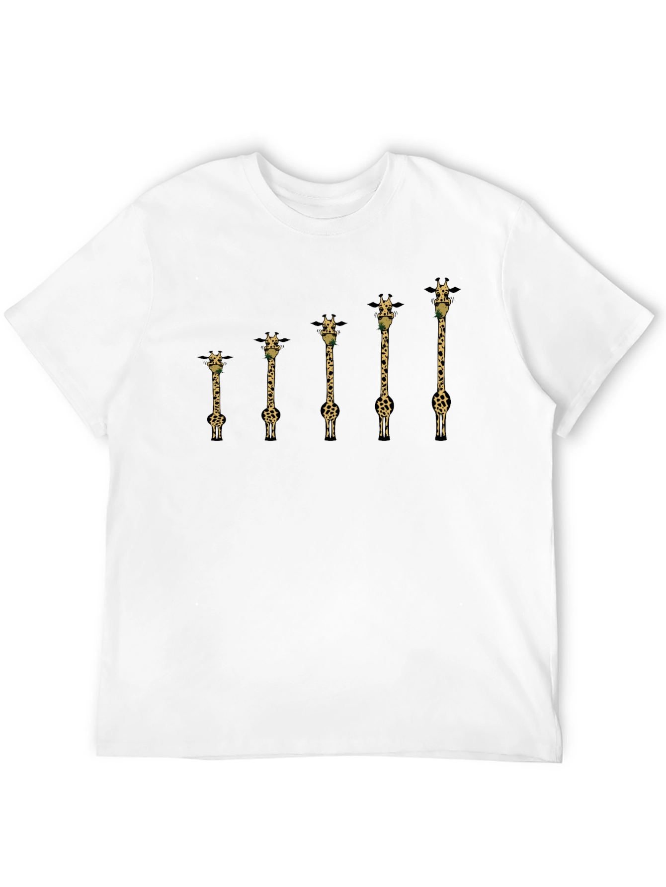 Giraffe Evolution Graphic T-Shirt - Black