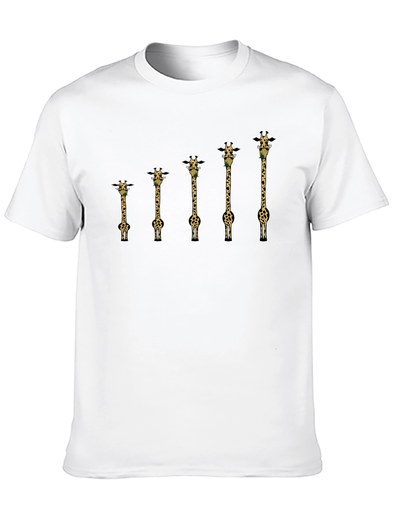Giraffe Evolution Graphic T-Shirt - Black
